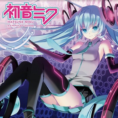 Trends International Undated Hatsune Miku Wall Calendar: 12x12 Inch, Multicolored, Saddle Stitch, All Ages, 2024-2025
