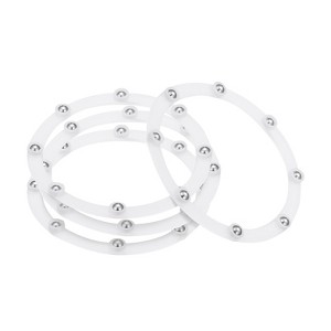 Unique Bargains Kitchen Acrylic Ball Bearings Annular Rotating Swivels Lazy Susan Turntable 4 Pcs - 1 of 3
