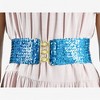 Anna-Kaci Wide Elastic Sequin Belt with Clasp for Women - 3 of 4