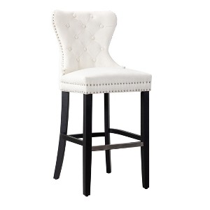 WestinTrends 29" Tufted Velvet Counter Stool - 1 of 4