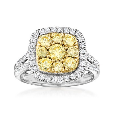Ross-Simons 1.50 ct. t.w. Yellow and White Diamond Ring in 14kt 2-Tone Gold
