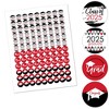 Big Dot of Happiness 2025 Red Graduation Party Round Candy Sticker Favors - Labels Fits Chocolate Candy (1 Sheet of 108) - 2 of 4