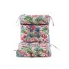 ARTPLAN Patio Chair Cushions Combined Seat and Back,Tufted Outdoor Swivel Chair Cushion with Tie,44"x20"x4"，1 Count,Floral - 2 of 4
