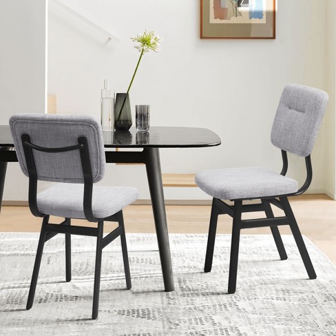 Subrtex Modern Comfy Linen Fabric Upholstered Dining Chair With Metal Frame - image 1 of 4