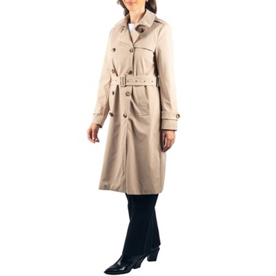 Женские куртки Alpine Swiss Carla Womens Waterproof Rain Trench Coat Long Rain Jacket Lightweight Raincoat Double Breasted Overcoat KHK L — фото 7