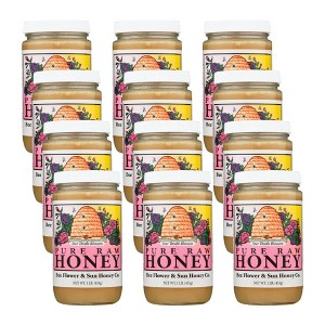 Bee Flower & Sun Honey Co. Star Thistle Blossom Pure Raw Honey - Case of 12/1 lb - 1 of 4