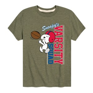 Boys' - Peanuts - Snoopy's Varsity Squad Short Sleeve Graphic T-Shirt - 1 of 4