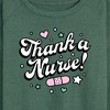 Women's - Instant Message - Thank A Nurse Lightweight French Terry Wide Neck Long Sleeve Graphic Shirt - 2 of 4