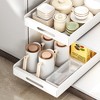 Pull Out Cabinet Organizer, Sturdy Carbon Steel Slide-Out Shelves, Slide Out Shelf Fixed With Adhesive, Extendable Slide Out Drawer White - 4 of 4