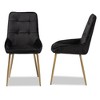 2pc Gavino Metal Dining Chair Set - Baxton Studio - 3 of 4