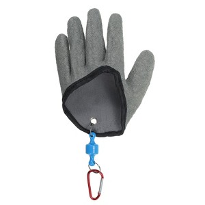 Unique Bargains Fishing Waterproof Non-Slip Puncture Resistant Fishing Gloves Grey 1 Pc - 1 of 4