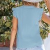 Women's Dreamy Ruffled Cap Sleeve V-Neck Creme Top - Cupshe - 2 of 4