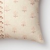 Printed Patchwork Square Throw Pillow with Tassel Zipper Cream/Mauve - Threshold™ designed with Studio McGee - image 3 of 4
