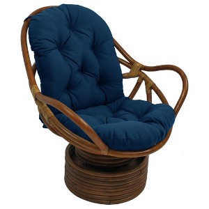 Blazing Needles, 48-inch by 24-inch Solid Outdoor Spun Polyester Swivel Rocker Cushion - 1 of 1