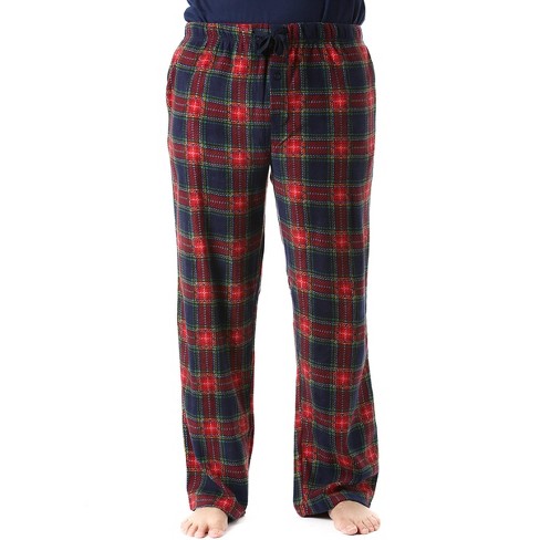 followme Microfleece Men s Buffalo Plaid Pajama Pants With Pockets navy Red Plaid Xx large Target
