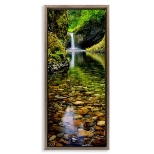Stupell Industries Clear Stream Waterfall Photography, 15" x 31" - 1 of 4