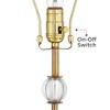 Vienna Full Spectrum Halston Modern Buffet Table Lamp with Round Riser 33 1/2" Tall Brass Off White Drum Shade for Bedroom Living Room Bedside Office - 4 of 4