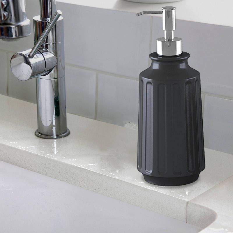 Metal Black Rust Resistant Refillable Liquid Soap Dispenser - Nu Steel, 4 of 6