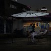 KTMBDW 10 ft Solar Umbrella Lighted Patio Umbrella Table Market Umbrella with Tilt and Crank Outdoor Umbrella for Garden, Backyard and Beach - 3 of 4