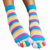 Rainbow Striped Pattern Toe Socks from the Sock Panda (Women's Sizes, Adult Medium) - 3 of 3