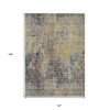 Brown And Gold Abstract Washable Indoor Outdoor Area Rug - 3 of 4