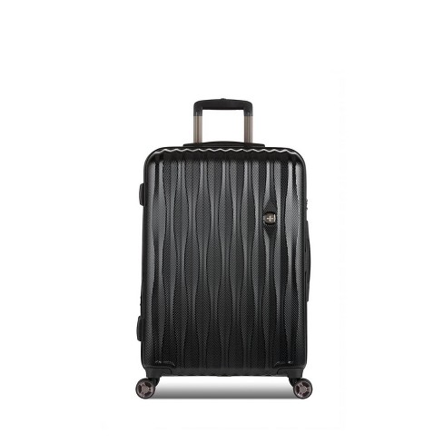 Swissgear Energie Hardside Medium Checked Spinner Suitcase - Black : Target