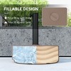 Round Patio Umbrella Base Holder, Heavy Duty Outdoor Umbrella Stand Base, Filled Up to 44lbs with Stand or 40lbs with Water for Garden, Poolside - 4 of 4