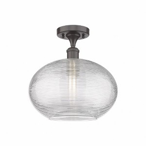 Ithaca - 1 Light Semi-Flush Mount In Industrial Style-12 Inches Tall and 12 Inches Wide - 1 of 1