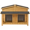 CAVINAS 58" Dog House with Porch,Dog Crate with Water-Resistant Asphalt Roof and Fencing,Dog Kennel with Paw Print for Indoor and Outdoor - 4 of 4