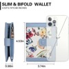 Clotth Womens Wallet - RFID Blocking Stylish Floral Vegan Leather Wallet - Credit Card Holder with Zipper Coin Pocket for Daily Use & Travel - 3 of 4