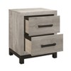 Vynxaria 2-Drawer Nightstand - 2-Tone Gray (Light Gray & Gray), Premium Melamine Board, Metal Bar Hardware, Dovetail Drawers, Wooden Bedroom Furniture - 2 of 4