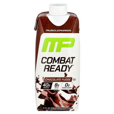 MusclePharm Combat Ready™ Protein Shake, Chocolate Fudge, 17 fl oz (500 ml)