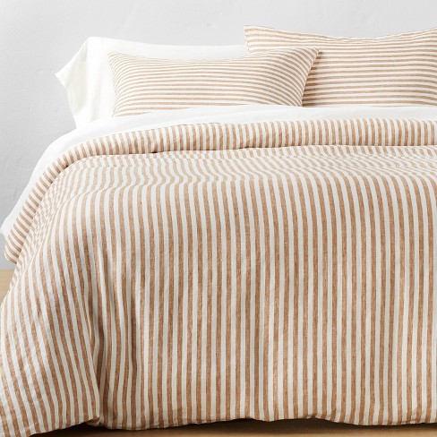 Heavyweight Linen Blend Stripe Comforter & Sham Set - Casaluna™ : Target