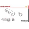 TiramisuBest TV STAND with Walnut for TV & Entertainment Furniture - 4 of 4