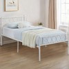 Coolmee Twin Bed Frame, Metal Platform Bed with Headboard and Footboard, 12.2 Inch Bed Frame with Strong Metal Slats Support, Under Bed Storage - 3 of 4