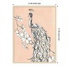 Amanti Art Peacock in Gold II by Annie Warren Wood Framed Wall Art Print - 4 of 4