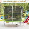 10FT Trampoline with Safety Enclosure & Ladder, ASTM Approved Outdoor Trampoline for Kids and Adults, 440LB Capacity - 2 of 4