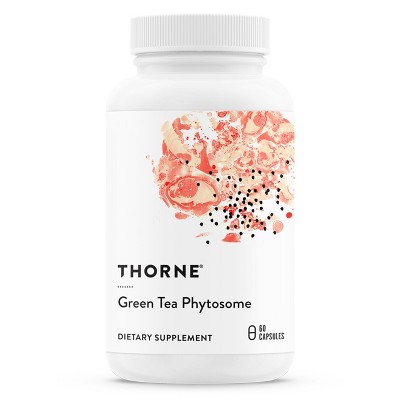 Thorne Green Tea Phytosome - Antioxidant, Liver Protective, and Metabolic Benefits of Green Tea Without The Caffeine - 60 Capsules