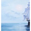 Old Modern Handicrafts “Moonlight’s Reflection” Oil Painting – Hand-Painted Nautical Canvas Wall Art, 47x31 in. - 3 of 4