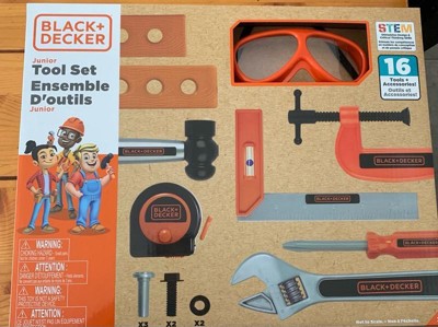 Black Decker 16pc Tool Set For Kids With Realistic Features Includes Goggles Target