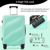 ModernLuxe 3-Piece Luggage Set, 20"/24"/28" Lightweight ABS Suitcases with Spinner Wheels, TSA Lock, Carry-on & Checked Travel Luggage - 4 of 4