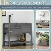 Tortoise Habitat Enclosure with Storage Shelf and Light Support Frame Indoor Outdoor Reptile Cage,Gray - LAOTIES - 4 of 4