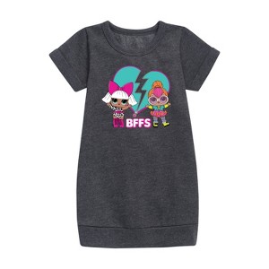 - LOL Surprise! - Heart Mended BFFS Graphic Short Sleeve Fleece Dress - 1 of 2