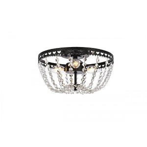 Elegant Lighting Kylie 14 inch flush mount in black - 1 of 4