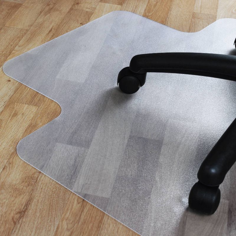 48&#34;x51&#34; Valuemat PVC Chair Mat for Hard Floors Lipped Clear - Floortex, 4 of 9