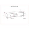 72" Solid Wood Mid-Century Modern Low TV Stand with Cord Management, Sliding Cabinet Doors and Adjustable Shelf for Living Room and Bedroom - 3 of 4