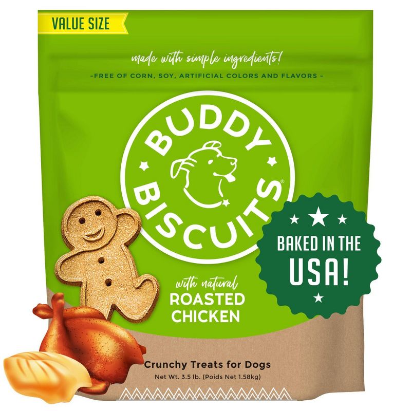 Buddy Biscuits Oven Baked Treats with Roasted Chicken Dry Dog Treats - 56oz, 1 of 11