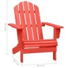 vidaXL Adirondack Chair Lounge Patio Lawn Chair for Garden Solid Wood Fir - Red - 4 of 4