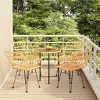 vidaXL Garden Dining Set Black Poly Rattan Medium Ergonomic - Brown - 2 of 4