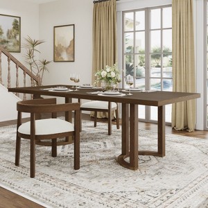 Christopher Knight Home Evat 95" Rubberwood Modern 8 Seater Rectangle Dining Table - 1 of 4